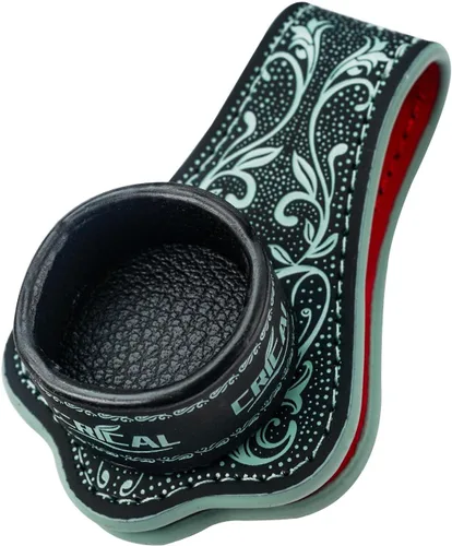 Vista 11 de CRICAL Magnetic Pool Chalk Holder, Leather Billiard Chalk Accessory Black Blue