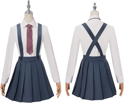 Vista 5 de Disfraz de Matilda de Roald Dahl, la musical, gris, para cosplay, uniforme escolar, traje de fiesta de Halloween