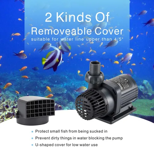 Vista 3 de hygger Bomba de agua sumergible silenciosa de 800 GPH y externa de 24 V, con controlador (configuración del 30% al 100%), potente bomba de retorno