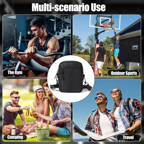Vista 7 de Bolsa magnética para gimnasio, pequeña bolsa de gimnasio para mujeres y hombres, soporte para botella de agua para gimnasio, bolsa de camiseta