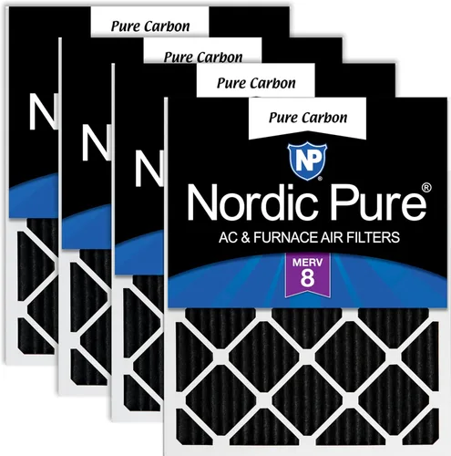 Vista 90 de Nordic Pure 20x20x1 (Tamaño real: 19 1/2 x 19 1/2 x 3/4) Filtros de aire para caldera/aire acondicionado Poly Green MERV 6 – Reduce el polvo