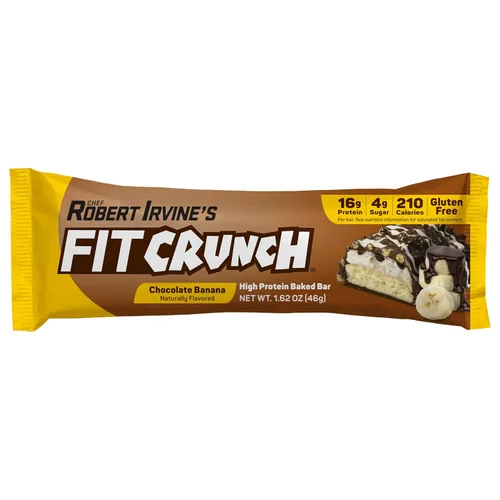 Vista 3 de FITCRUNCH - Barras de proteínas para aperitivo de tamaño snack, barra horneada de 6 capas, 4 g de azúcar, sin gluten y centro suave de pastel