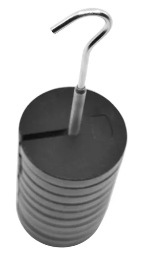 Vista 3 de EISCO Juego de masa ranurada de 10 piezas, 35.27 oz – Zinc Casted – Incluye 9 pesos (3.53 oz cada uno), un colgador (3.53 oz)