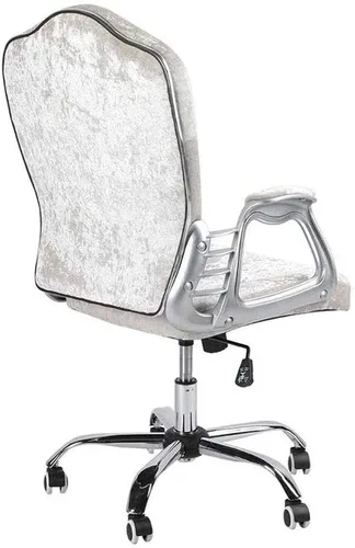 Vista 3 de Silla de computadora con silla giratoria ajustable de terciopelo, silla de computadora, silla giratoria de oficina de estudio, silla giratoria