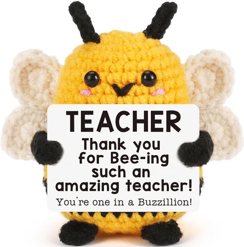 Vista 24 de LEJIAJINW - Regalos para tía para mujer, regalos de cumpleaños para tía de sobrina sobrina, linda abeja de ganchillo hecha a mano, regalo único