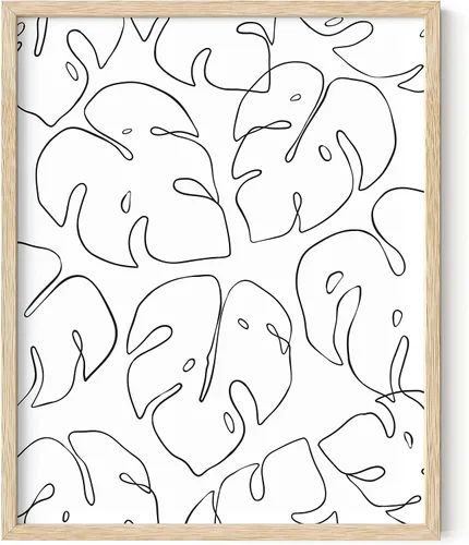 Vista 61 de HAUS AND HUES Arte de pared minimalista - Dibujo moderno de líneas abstractas, impresión de boceto femenino simple, obra de arte para el hogar