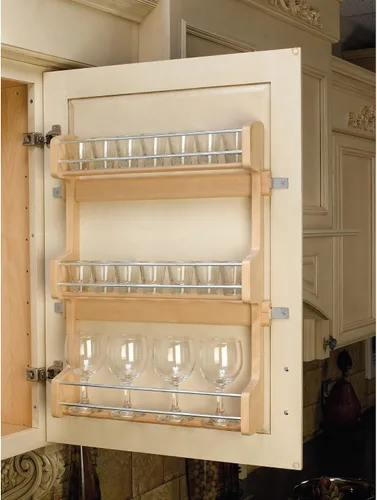 Vista 2 de Rev-A-Shelf Organizador de estante extraíble de 3 niveles de 21 pulgadas para armarios de cocina, estante para especias y condimentos