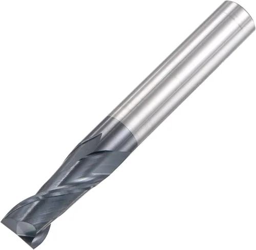 Vista 10 de uxcell Fresa de extremo de nariz cuadrada, punta de 0.039 in de diámetro de carburo sólido recubierto AlTiN Fresa CNC Fresa de 2 flautas en espiral