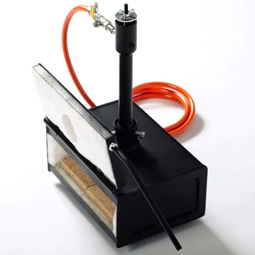 Vista 6 de DEVIL-FORGE Forja de propano de gas Farrier DFHS1+1D/2.8", 1 quemador DFP (80.000 BTU), válvula de bola de gas, estrangulador de aire, 1 puerta