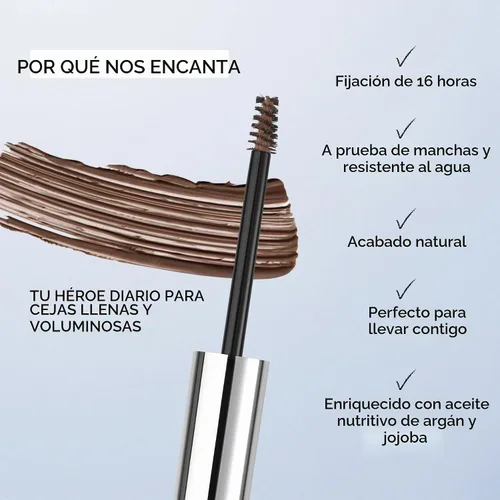 Vista 3 de Wunderbrow Cera esponjosa para cejas, 16 horas de duración, a prueba de manchas y resistente al agua, tono: negro/marrón
