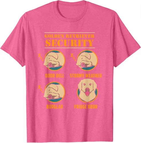 Vista 37 de Camisa Golden Retriever de seguridad Golden Retriever para perro divertido, Negro, S