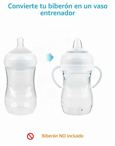 Vista 2 de Kit de Conversión de Vaso Entrenador Suave para Biberón Natural de Bebé Philips Avent, Kit de Transición para Niños Pequeños con Tetina de Vaso