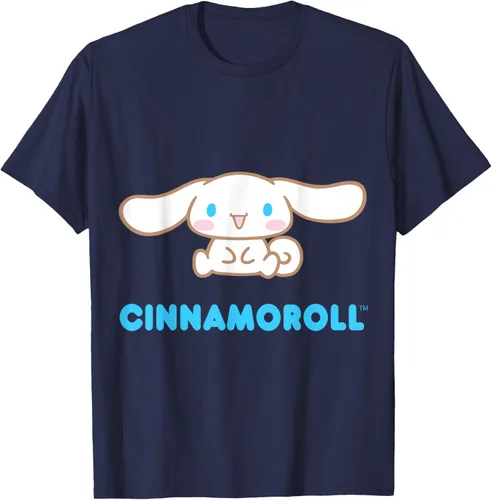 Vista 81 de Cinnamoroll Character Front and Back T-Shirt S Negro