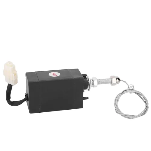 Vista 5 de Solenoid Valve, Disel Engine Solenoid Valve Plastic Normally Open Stop Controller DC24V Shut Off Stop, Automotive Starter Solenoids