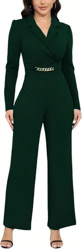 Vista 80 de DeftSharp Overol largo y elegante para mujer, sexy, para cóctel, fiesta, club, casual, para trabajo
