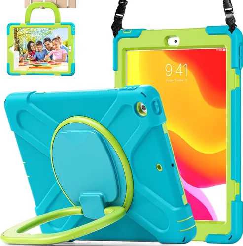 Vista 15 de Funda para iPad de 10.2 pulgadas de 9ª generación 2021 / 8ª generación 2020 / 7ª 2019, funda a prueba de golpes para niños con protector