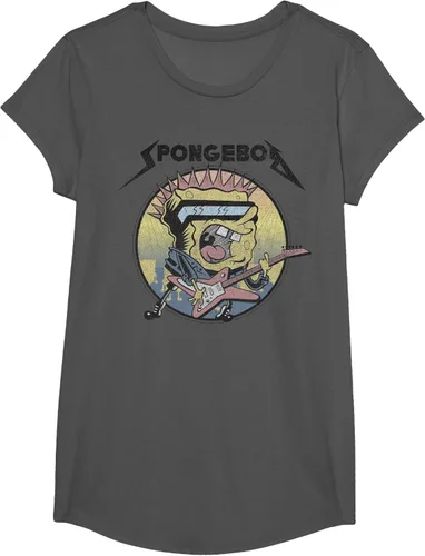 Vista 25 de SpongeBob SquarePants Camiseta de manga corta Heavy Metal Rock