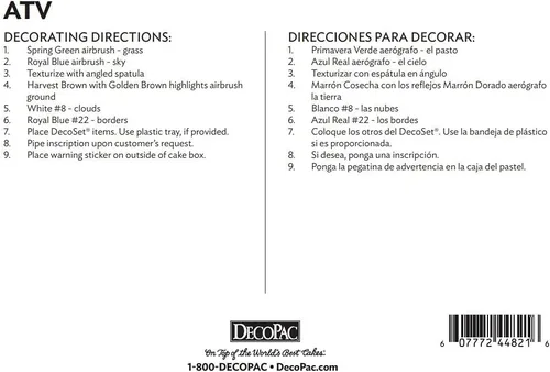 Vista 9 de DecoPac Decoración para tartas de ATV, 4 piezas para decoración de tartas, vehículos todo terreno y árboles, decoración de pasteles para cumpleaños