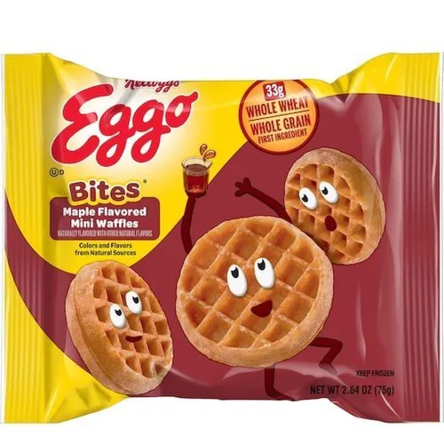 Vista 5 de Gofle Eggo Minis con sabor a arce, 2.64 onzas, 72 por caja.