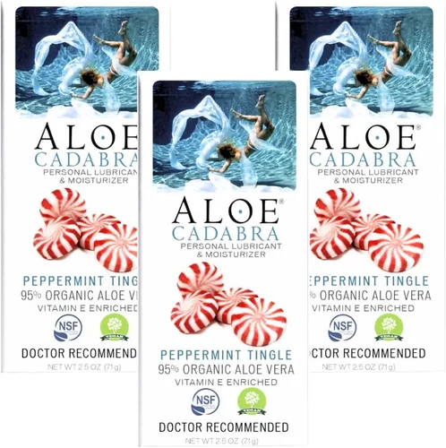 Vista 7 de Aloe Cadabra Lubricante personal saborizado orgánico Passion Lube para mujeres, hombres y parejas, mango Passion 2.5 onzas (paquete de 5)