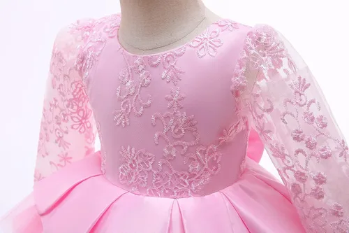 Vista 2 de Todder - Vestido de encaje para bebé, para fiesta de cumpleaños, bautizo