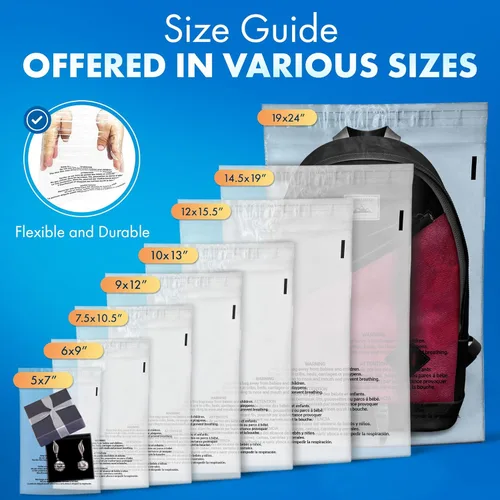 Vista 5 de Shop4Mailers Bolsa de polietileno transparente de 6 x 9 con advertencia de asfixia – Adhesivo autosellante, bolsa transparente de 1.5 mil para FBA
