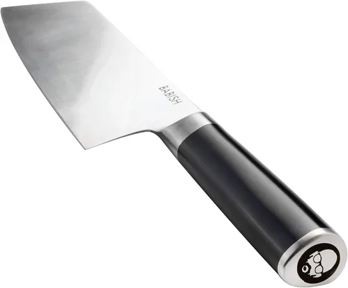 Vista 7 de Babish Wok de fondo plano de acero al carbono y sartén para freír, 14 pulgadas y cubiertos de acero alemán 1.4116 de alto carbono, cuchillo de llave