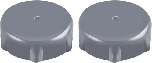 Vista 6 de 1 tapa gris para válvula de drenaje de piscina, plástico grueso resistente a la intemperie