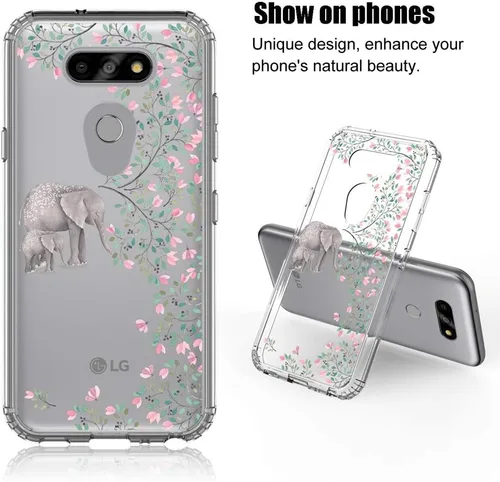 Vista 6 de Funda transparente para LG Aristo 5 / Aristo 5+ / Fortune 3 / Risio 4 / Phoenix 5 / K8X / K31 / Tribute Monarch (5.7 pulgadas, 2020) [Elefante]