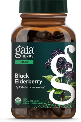 Vista 10 de Gaia Herbs Fitocápsulas líquidas de baya de sauco negro, 60 unidades., 751063400602, 60, 1, 1