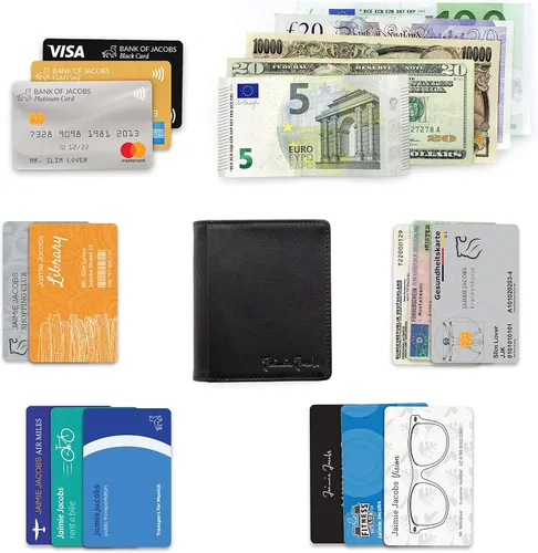 Vista 4 de Jaimie Jacobs Flapstar Magic Wallet no plegable de billetes de cuero genuino