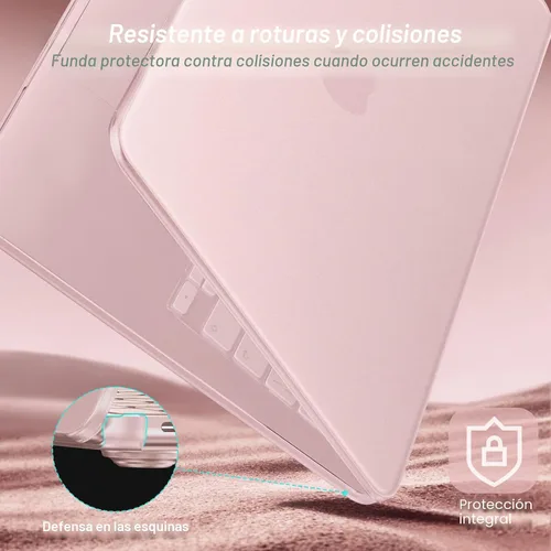Vista 4 de MOSISO Compatible con MacBook Neo Case 13 pulgadas 2026 A3404 A18 Pro Chip Rubor transparente
