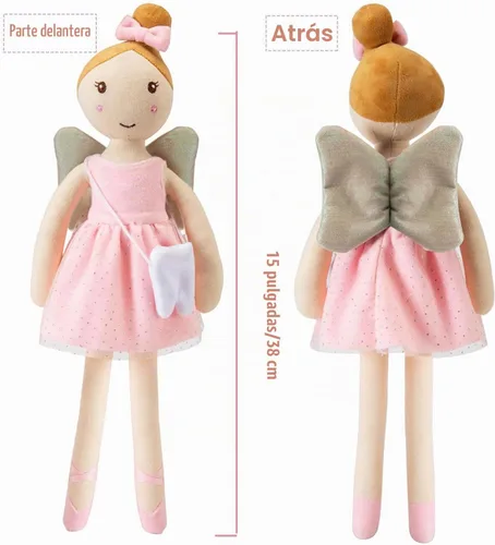 Vista 2 de free-space Muñeco de ballet de felpa suave con bolsa de dientes pequeños para niños, regalos de Navidad y cumpleaños