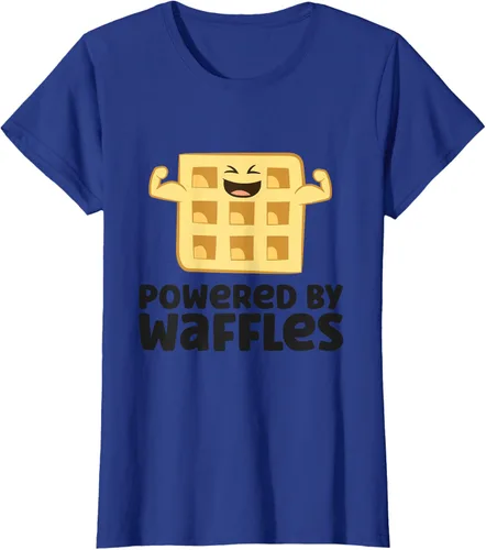 Vista 55 de Camiseta de gofres para el desayuno con diseño de gofres, Blanco, S