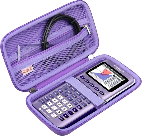 Vista 16 de BOVKE Estuche Duro de Viaje para Calculadora Gráfica Texas Instruments TI-84 Plus CE/TI-84 Plus/TI-83 Plus CE/TI-83 Plus/Casio fx-9750GIII, Bolsillo