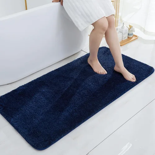 Vista 22 de COSY HOMEER Alfombras extra gruesas para el baño, tapetes de baño antideslizantes, tapete de felpa suave, peludo y 100% micro poliéster, tapete