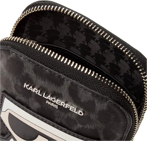 Vista 5 de Karl Lagerfeld Paris Crossbody, negrogris leopardo Maybelle, NegroGry Leopard Maybelle, talla única