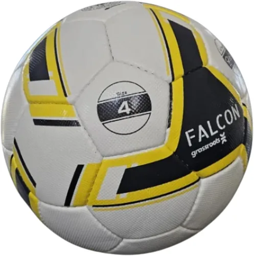 Vista 2 de Grassroots Athletics Falcon - Balón de fútbol cosido a mano, tamaño 4, piel sintética de alta calidad, superficie texturizada, duradera y agarre