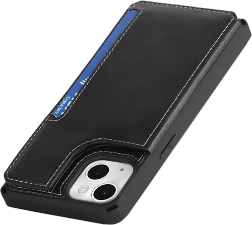 Vista 8 de Cavor para iPhone 14 Plus Funda tipo cartera con tarjetero, Funda tipo cartera para iPhone 14 Plus para mujeres, Doble cierre magnético a prueba