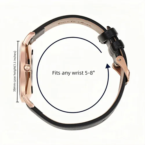 Vista 2 de Wristology Easy Change Band Large Face Roman Numerals Boyfriend Womens Watch - Interchangeable Strap - Large Easy to Read Analog Dial Unisex