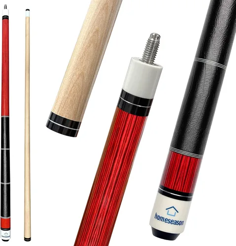 Vista 7 de HomeSeason 58 inch Pool Cue Stick Canadian Maple Wood 13mm Tip - 20oz Perfect for Precision Play, Low Deflection Pool Cue for Enhanced Accuracy