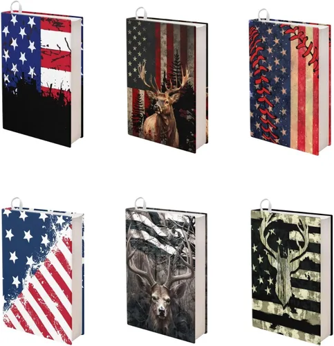 Vista 28 de Rnyleeg Paquete de 6 fundas protectoras de libros de bolsillo para niños, con temática deportiva, elástica, para amantes de los libros, estudiantes