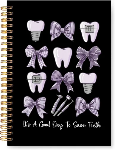 Vista 19 de Regalos para Dentistas, Cuaderno Diario, Regalos para Asistente de Higiene Dental y Oficina para Mujeres, Cuaderno de Espiral de Tapa Dura 14x21 Cm