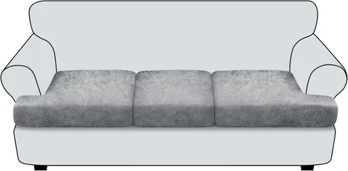 Vista 78 de Funda de cojín para sofá con aspecto de cuero, 1 unidad, elástica, para sala de estar, funda de cojín individual para sofá, protector de asiento