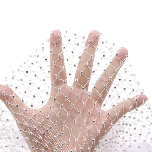 Vista 5 de Diademas de malla con diamantes de imitación para mujeres y niñas, bandas anchas con purpurina para el cabello, turbante elástico, pañuelo