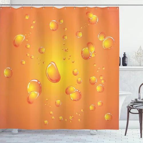 Vista 5 de Ambesonne Decor Collection, juego de cortina con ganchos para regadera Negro Verde
