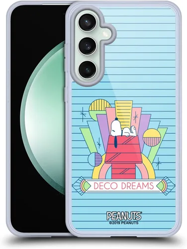 Vista 137 de Head Case Designs Snoopy Deco Dreams - Funda de gel con licencia oficial de Peanuts Blue Pattern [protección de grado militar] compatible con Google
