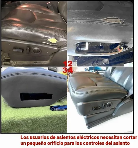Vista 6 de GXARTS Funda de cuero de repuesto para Chevy Silverado Avalanche Tahoe Suburban GMC Sierra Yukon 2003 2004 2005 2006 Negro