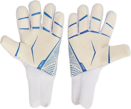 Vista 4 de Guantes de portero de fútbol con fuerte agarre en la palma, protección adicional para los dedos, material de látex antideslizante y nailon, diseño