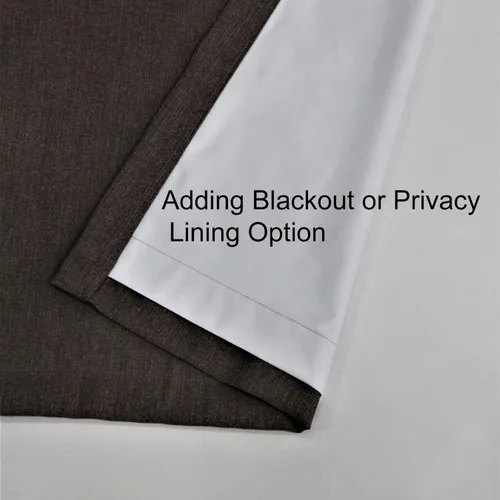 Vista 5 de Cortinas de lino sintético, 2 paneles de 50 pulgadas de ancho (tamaño personalizado, para pedidos personalizados), 17 opciones